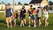 12 August 2024; Former Republic of Ireland men's national team player Shane Long signs autographs during the Hurling for Cancer Research 2024 charity match at Netwatch Cullen Park in Carlow. Photo by Piaras Ó Mídheach/Sportsfile