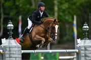 14 August 2024; Francis Derwin of Ireland competing on Flexi K in the Sport Ireland Classic during the Dublin Horse Show 2024 at the RDS in Dublin. Photo by Shauna Clinton/Sportsfile