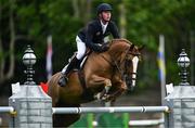 14 August 2024; Francis Derwin of Ireland competing on Flexi K in the Sport Ireland Classic during the Dublin Horse Show 2024 at the RDS in Dublin. Photo by Shauna Clinton/Sportsfile