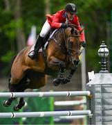 14 August 2024; McIain Ward of USA competing on First Lady in the Sport Ireland Classic during the Dublin Horse Show 2024 at the RDS in Dublin. Photo by Shauna Clinton/Sportsfile