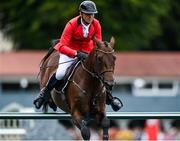 16 August 2024; Koen Vereecke of Belgium, competing on Kasanova de La Pomme, during Aga Khan Day at the Dublin Horse Show at the RDS Arena in Dublin. Photo by David Fitzgerald/Sportsfile