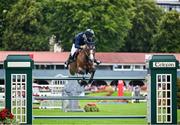 16 August 2024; Henrik Von Eckermann of Sweden, competing on Iliana, during Aga Khan Day at the Dublin Horse Show at the RDS Arena in Dublin. Photo by David Fitzgerald/Sportsfile