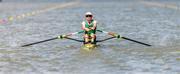 18 August 2024; Paul O'Donovan of Ireland competes in his lightweight men's single sculls heat during the World Rowing Championships 2024 at Royal Canadian Henley Rowing Course in St Catharines, Canada. Photo by Stephen Leithwood/Sportsfile