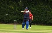 22 August 2024; Paul Stirling of Northern Knights in action during the Cricket Ireland Inter-Provincial Cup match between Munster Reds and Northern Knights at The Mardyke in Cork. Photo by Matt Browne/Sportsfile