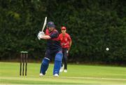 22 August 2024; Paul Stirling of Northern Knights in action during the Cricket Ireland Inter-Provincial Cup match between Munster Reds and Northern Knights at The Mardyke in Cork. Photo by Matt Browne/Sportsfile