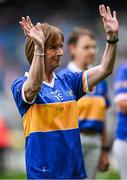 4 August 2024; Mary Lonergan, from Emly, of the Tipperary team of 1974, who won the first All-Ireland Ladies Senior Football Championship final, as they are introduced to the crowd at half-time during the TG4 All-Ireland Ladies Football Intermediate Championship final match between Leitrim and Tyrone at Croke Park in Dublin. Photo by Seb Daly/Sportsfile