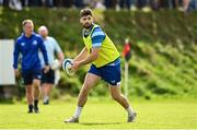 23 August 2024; Harry Byrne during a Leinster Rugby squad open training session at New Ross RFC in Wexford. Photo by Seb Daly/Sportsfile
