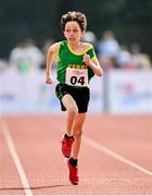 24 August 2024; Action from the boy's U10 200m heats during the Community Games National Track/Field/Relay Finals at SETU Running Track and Field in Carlow. Photo by Tyler Miller/Sportsfile