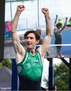 24 August 2024; Paul O'Donovan of Ireland celebrates after winning the lightweight men's single sculls final at the World Rowing Championships at Royal Canadian Henley Rowing Course in St Catharines, Canada. Photo by Stephen Leithwood/Sportsfile