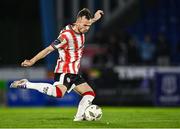 23 August 2024; Cameron Dummigan of Derry City during the SSE Airtricity Men's Premier Division match between Waterford and Derry City at the Regional Sports Centre in Waterford. Photo by Piaras Ó Mídheach/Sportsfile