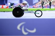 31 August 2024; Shauna Bocquet of Ireland during the women's 5000m T54 final on day three of the Paris 2024 Paralympic Games at Stade de France in Paris, France. Photo by Ramsey Cardy/Sportsfile
