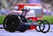 31 August 2024; Shauna Bocquet of Ireland during the women's 5000m T54 final on day three of the Paris 2024 Paralympic Games at Stade de France in Paris, France. Photo by Ramsey Cardy/Sportsfile