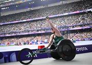 31 August 2024; Shauna Bocquet of Ireland after the women's 5000m T54 final on day three of the Paris 2024 Paralympic Games at Stade de France in Paris, France. Photo by Ramsey Cardy/Sportsfile