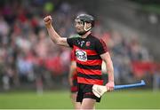1 September 2024; Pauric Mahony of Ballygunner celebrates after scoreing a point during the Waterford Senior Club Hurling Championship Final match between Abbeyside Ballinacourty and Ballygunner at Fraher Field in Dungarvan, Waterford. Photo by Seb Daly/Sportsfile