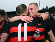 1 September 2024; Ballygunner players Kevin Mahony, right, and Pauric Mahony celebrate after their side's victory in the Waterford Senior Club Hurling Championship Final match between Abbeyside Ballinacourty and Ballygunner at Fraher Field in Dungarvan, Waterford. Photo by Seb Daly/Sportsfile