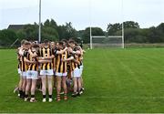 1 September 2024; Crossmaglen Rangers players in a huddle before the Armagh Senior Club Football Championship Group B second round match between High Moss Sarsfields and Crossmaglen Rangers at Fr Dan McGeown Park in Derrytrasna, Armagh. Photo by Piaras Ó Mídheach/Sportsfile