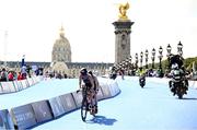 2 September 2024; Judith MacCombe, right, and guide Eimear Nicholls of Ireland in action during the women's PTVI race on day five of the Paris 2024 Paralympic Games at Pont Alexandre III in Paris, France. Photo by Ramsey Cardy/Sportsfile