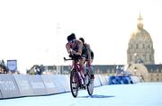2 September 2024; Judith MacCombe, right, and guide Eimear Nicholls of Ireland in action during the women's PTVI race on day five of the Paris 2024 Paralympic Games at Pont Alexandre III in Paris, France. Photo by Ramsey Cardy/Sportsfile