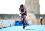 2 September 2024; Judith MacCombe, obscured, and guide Eimear Nicholls of Ireland in action during the women's PTVI race on day five of the Paris 2024 Paralympic Games at Pont Alexandre III in Paris, France. Photo by Ramsey Cardy/Sportsfile