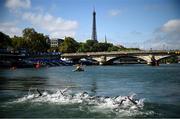 2 September 2024; A general view of athletes in action during the women's PTVI race on day five of the Paris 2024 Paralympic Games at Pont Alexandre III in Paris, France. Photo by Ramsey Cardy/Sportsfile