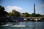 2 September 2024; A general view of athletes in action during the women's PTVI race on day five of the Paris 2024 Paralympic Games at Pont Alexandre III in Paris, France. Photo by Ramsey Cardy/Sportsfile