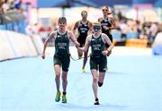 2 September 2024; Judith MacCombe, right, and guide Eimear Nicholls of Ireland on their way to finishing in eighth place during the women's PTVI race on day five of the Paris 2024 Paralympic Games at Pont Alexandre III in Paris, France. Photo by Ramsey Cardy/Sportsfile