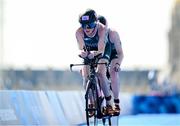 2 September 2024; Judith MacCombe, right, and guide Eimear Nicholls of Ireland in action during the women's PTVI race on day five of the Paris 2024 Paralympic Games at Pont Alexandre III in Paris, France. Photo by Ramsey Cardy/Sportsfile
