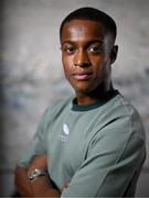 2 September 2024; Aidomo Emakhu during a Republic of Ireland U21's media conference at the Pilo Hotel in Ashbourne, Meath. Photo by David Fitzgerald/Sportsfile
