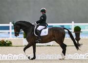 3 September 2024; Kate Kerr-Horan of Ireland on Lykkebo's Don Akino during the grade III individual event on day six of the Paris 2024 Paralympic Games at Château de Versailles in Paris, France. Photo by Sportsfile