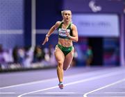 3 September 2024; Orla Comerford of Ireland on her way to finishing first in her heat in the women's T13 100m heats on day six of the Paris 2024 Paralympic Games at Stade de France in Paris, France. Photo by Harry Murphy/Sportsfile