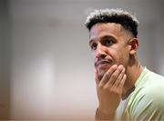 3 September 2024; Callum Robinson during a Republic of Ireland press conference at the FAI Headquarters in Abbotstown, Dublin. Photo by Stephen McCarthy/Sportsfile
