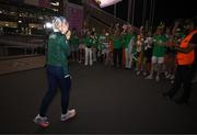 3 September 2024; Bronze medallist Orla Comerford of Ireland is greeted by her family and friends after her women's T13 100m final on day six of the Paris 2024 Paralympic Games at Stade de France in Paris, France. Photo by Harry Murphy/Sportsfile