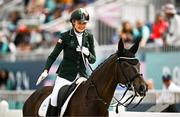 4 September 2024; Sarah Slattery of Ireland on Savona during the Grade V Individual Event on day seven of the Paris 2024 Paralympic Games at Château de Versailles in Paris, France. Photo by Harry Murphy/Sportsfile
