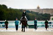 4 September 2024; Sarah Slattery of Ireland on Savona during the Grade V Individual Event on day seven of the Paris 2024 Paralympic Games at Château de Versailles in Paris, France. Photo by Harry Murphy/Sportsfile