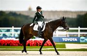 4 September 2024; Sarah Slattery of Ireland on Savona during the Grade V Individual Event on day seven of the Paris 2024 Paralympic Games at Château de Versailles in Paris, France. Photo by Harry Murphy/Sportsfile