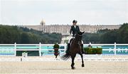 4 September 2024; Sarah Slattery of Ireland on Savona during the Grade V Individual Event on day seven of the Paris 2024 Paralympic Games at Château de Versailles in Paris, France. Photo by Harry Murphy/Sportsfile