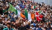 4 September 2024; Ireland supporters cheer on Sarah Slattery of Ireland on Savona during the Grade V Individual Event on day seven of the Paris 2024 Paralympic Games at Château de Versailles in Paris, France. Photo by Harry Murphy/Sportsfile