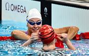 5 September 2024; Róisin Ní Riain of Ireland after finishing second in her heat in the women's SB13 100m breaststroke heats on day eight of the Paris 2024 Paralympic Games at La Defense Arena in Paris, France. Photo by Harry Murphy/Sportsfile
