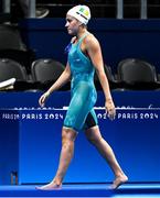5 September 2024; Róisin Ní Riain of Ireland after finishing fourth in the women's SB13 100m breaststroke finals on day eight of the Paris 2024 Paralympic Games at La Defense Arena in Paris, France. Photo by Harry Murphy/Sportsfile