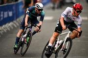 6 September 2024; Ronan Grimes of Ireland, left, in action during the Men's C4 - 5 road race on day nine of the Paris 2024 Paralympic Games at Clichy-sous- Bois in Paris, France. Photo by Harry Murphy/Sportsfile