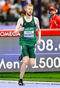 6 September 2024; Aaron Shorten of Ireland, left, during the Men's T20 1500m final on day nine of the Paris 2024 Paralympic Games at Stade de France in Paris, France. Photo by Sportsfile