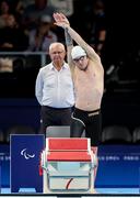 6 September 2024; Barry McClements of Ireland before the men's S9 100m butterfly final on day nine of the Paris 2024 Paralympic Games at La Defense Arena in Paris, France. Photo by Ian MacNicol/Sportsfile