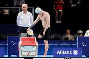 6 September 2024; Barry McClements of Ireland before the men's S9 100m butterfly final on day nine of the Paris 2024 Paralympic Games at La Defense Arena in Paris, France. Photo by Ian MacNicol/Sportsfile