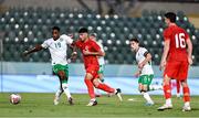 6 September 2024; Aidomo Emakhu Republic of Ireland in action against Yunus Konak of Turkiye during the UEFA European U21 Championship qualifier match between Turkiye and Republic of Ireland at Esenler Stadium in Istanbul, Turkey. Photo by Gokhan Kilincer/Sportsfile