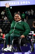 7 September 2024; Britney Arendse of Ireland before the women's 79kg final on day ten of the Paris 2024 Paralympic Games at Porte de la Chapelle Arena in Paris, France. Photo by Harry Murphy/Sportsfile