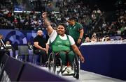 7 September 2024; Britney Arendse of Ireland during the women's 79kg final on day ten of the Paris 2024 Paralympic Games at Porte de la Chapelle Arena in Paris, France. Photo by Harry Murphy/Sportsfile