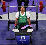 7 September 2024; Britney Arendse of Ireland during the women's 79kg final on day ten of the Paris 2024 Paralympic Games at Porte de la Chapelle Arena in Paris, France. Photo by Harry Murphy/Sportsfile