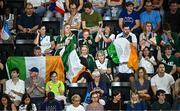 7 September 2024; Ireland supporters cheer on Britney Arendse of Ireland during the women's 79kg final on day ten of the Paris 2024 Paralympic Games at Porte de la Chapelle Arena in Paris, France. Photo by Harry Murphy/Sportsfile