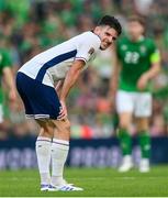 7 September 2024; Declan Rice of England during the UEFA Nations League B Group 2 match between Republic of Ireland and England at Aviva Stadium in Dublin. Photo by Stephen McCarthy/Sportsfile