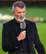 7 September 2024; Former Republic of Ireland captain and ITV pundit Roy Keane after the UEFA Nations League B Group 2 match between Republic of Ireland and England at Aviva Stadium in Dublin. Photo by Stephen McCarthy/Sportsfile